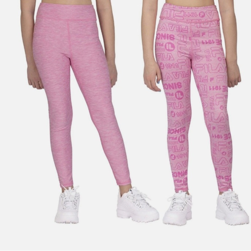Reversible Pink 10-12 Fila Girls Pink Leggings
